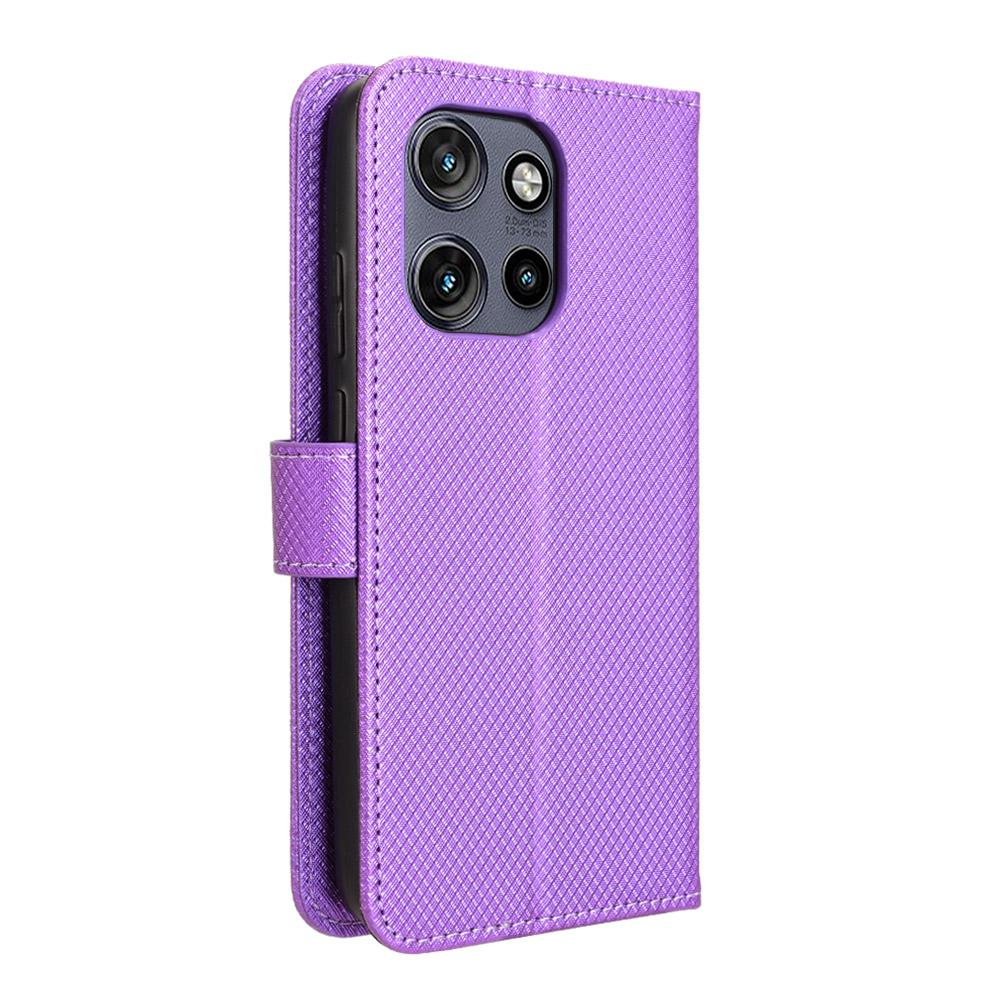 For Motorola Thinkphone 25 5G/Edge 50 Neo 5G/Moto S50 5G Case PU Leather Diamond Texture Wallet Phone Cover