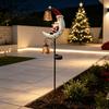 Solar Pathway Lighting for Lawn Christmas Santa Claus Moon Garden Stake Light, Waterproof Crescent Decorative Lighted Stakes LED Light Outdoor