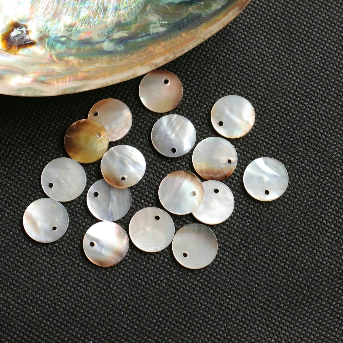 Crescent Pendant Hairpin: Black Mother-of-Pearl Round Shell DIY Accessory