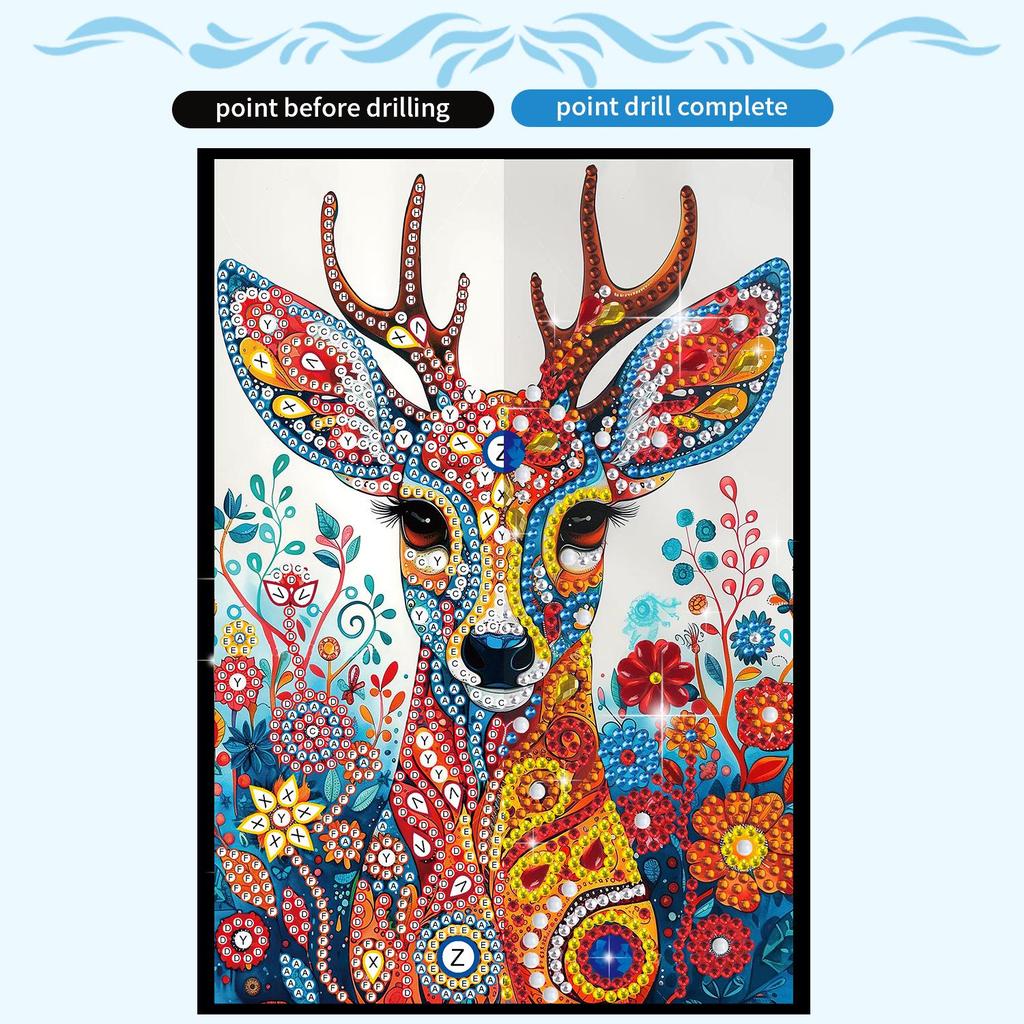 2025 Creative DIY Diamond Sticker A5 Notebook: Special-Shaped 50-Page Children's Diamond Painting Book
