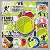 50 Waterproof Tennis Stickers: Sports Balls for Notebooks, Planners, and Luggage