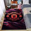 Manchester United Club Logo Carpet with Modern Swirling Design Suitable for Use As an Anti-slip for Living Room Bedroom Sofas