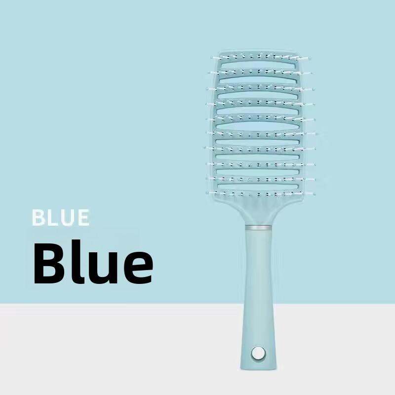 

Пушистый высокий верх черепа Большие изогнутые кудрявые волосы Массаж Женщины Дом Расческа светло-синий