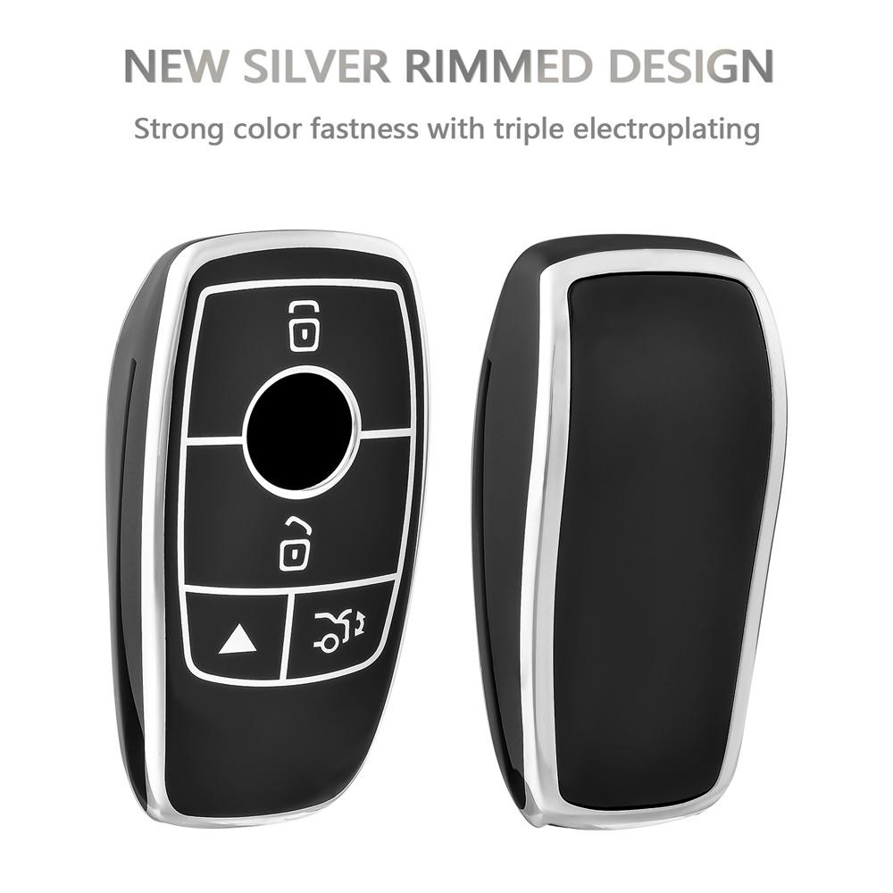 4 Tasten Auto Fernbedienung Schlüsselgehäuse Fob Abdeckung Schale für Mercedes Benz W205 W213 W222 X167 W177 A C E S G Klasse GLC CLA Schlüssel Schutz