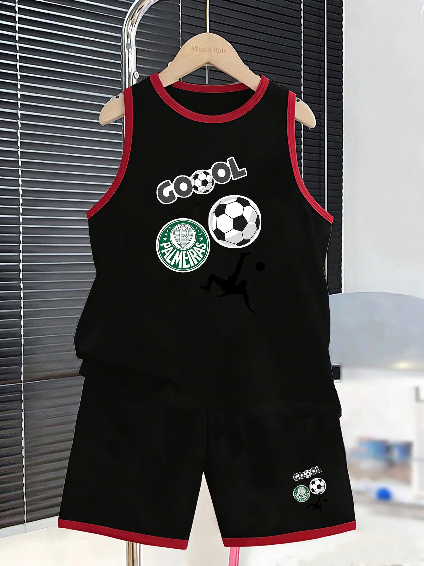

Boys’ soccer club goal set. Dynamic prints, breathable fabric, loose fit for sports fans wear. 7Y чорний