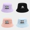 Panda Embroidered Fisherman Hat For Women Summer Sun Protection Casual Style