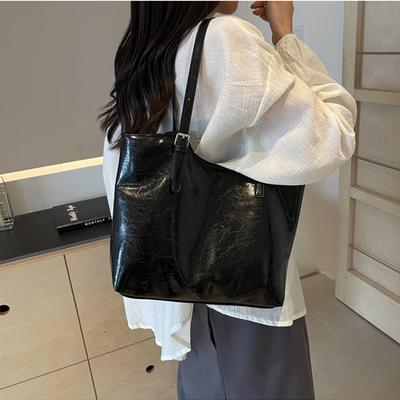 Leisure Soft Leather Large Capacity Tote Bag Women's New Advanced Sense Wedding Handbags Versatile Single Shoulder Bags