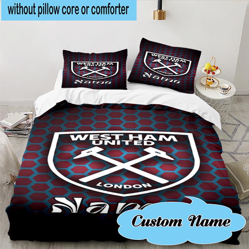 3PCS Custom Name hammer Crest Bedding Set, Including 1pc Duvet Cover And 2pcs Pillowcases, Suitable for dorms and bedrooms Gift
