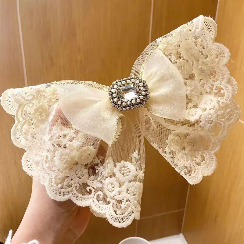 

Новый Дондэмун Принцесса Очень Большой Бант Головной Убор Кружево Светские Рауты Заколка для Волос