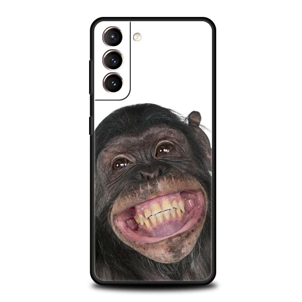 Monkey Phone Case For Samsung Galaxy S25 Edge S24 S23 S22 Ultra S20 S21 FE 5G S10 S9 Plus S10E Soft Cover