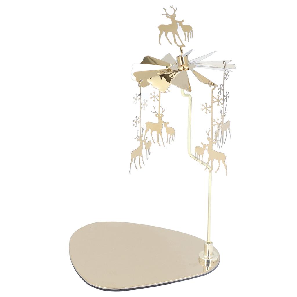 Candle Holder Round Triangle Tray Romantic European Style Stainless Steel Rotating Aromatherapy Wind Chime Candle Holder