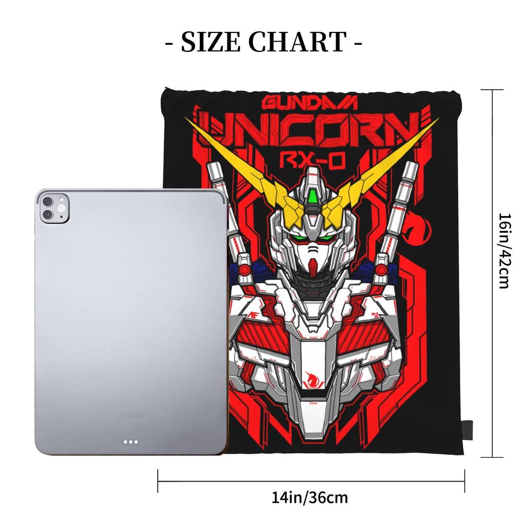 Custom Gundams Drawstring Backpack Women Men Sport Gym Sackpack Foldable Anime Shopping Bag Sack