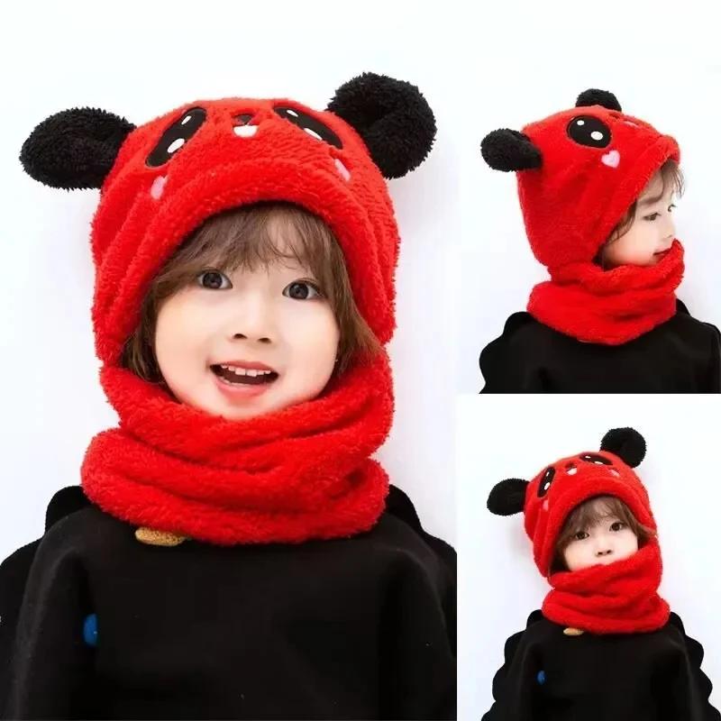 Sell Autumn And Winter Warm Children's Hats And Neck Gaiter Set Rabbit Hat Girls' Fleece Hat