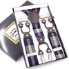 Men'S Six-Clip Suspender Belt Jacquard Strap 3.5 Six-Clip Printed Webbing Six-Clip Wide Strap Clip