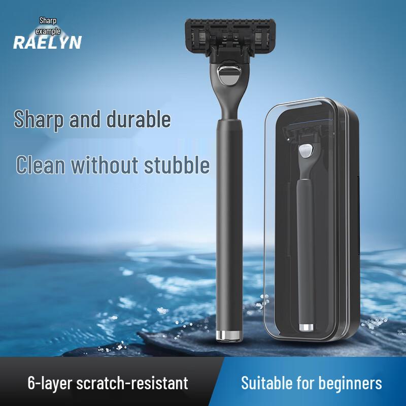 RuiLi Men s Manual 6-Blade Razor 6-Layer Blade Head
