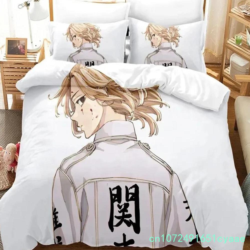 3D Print Anime Avengers Tokyo Bedding Set Duvet Cover Bed Set Quilt Cover Pillowcase Comforter King Queen Size Boys Adult