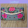 Versatile Women Ethnic National Flower Bags Handbag Purse Embroidered Clutch For Any Occasion