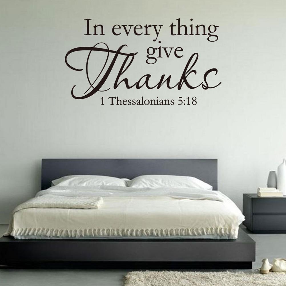 In Everything Wall Decal 1 Thessalonians 5 18 Bible Scripture Religious Wall Decor Quote For Home Wall Sticker Sayings
