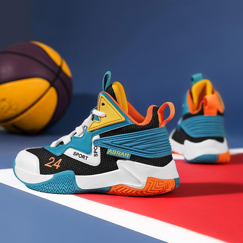 Chlapecká obuv Profesionální basketbalová tréninková obuv Basketbalové tréninkové kurzy Jarní síťovina Prodyšná Střední a velké děti