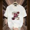 Women Men Cotton T Shirt Round Neck Short Sleeve Print Casual T-shirts