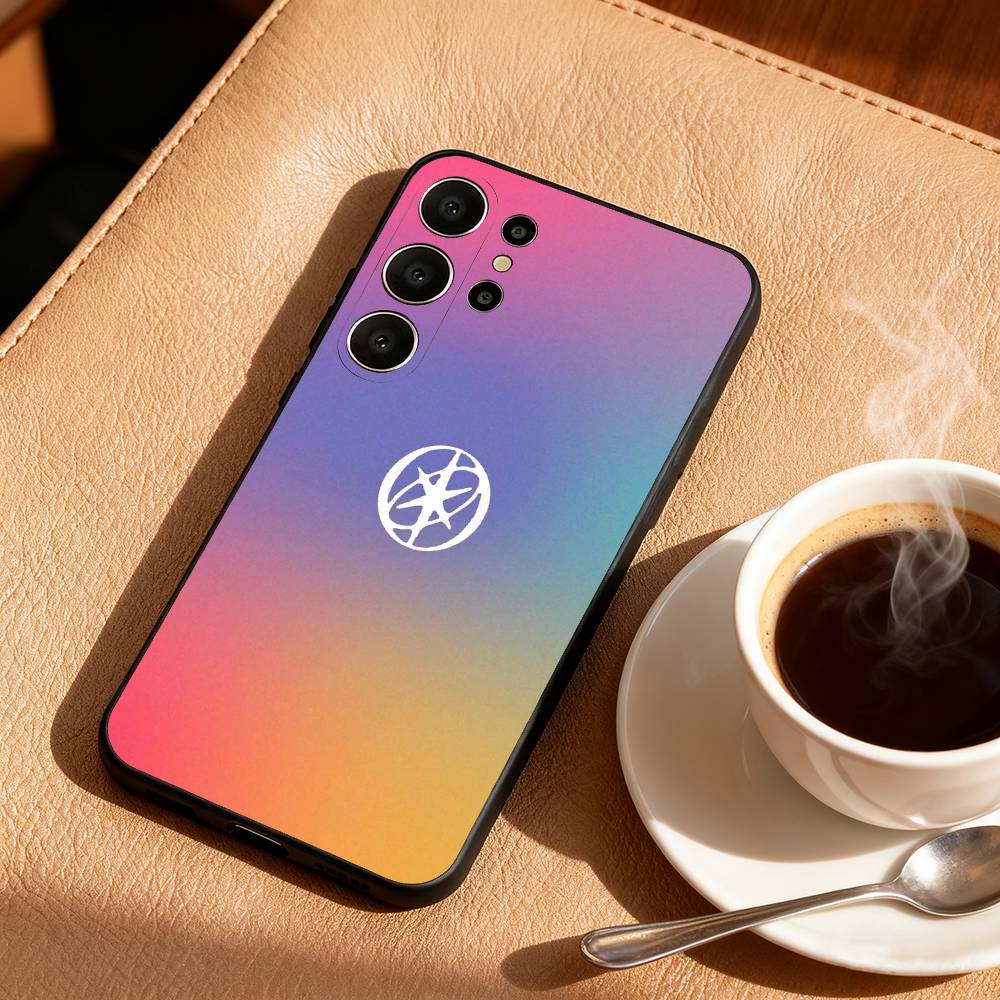 T-Trendy Hot Music K-KATSEYE Phone Case For Samsung S25,24,23,22,30,21,10,9,Ultra,Plus,Lite,FE Soft Black Case Samsung S22plus5G