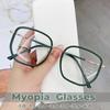 Large Oversized Myopia Glasses Women Men Classic Square Frame Glasses Anti-Blue Lamp Eye Protective Computer Glasses 0 To -4.0
