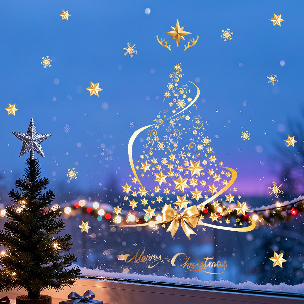 Creative Xmas Decals Large Decor Nástěnná malba Atmosféra Dekor tapety dárek