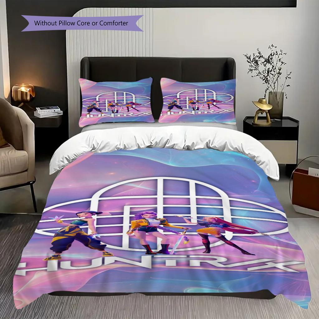 Vibrant Fantasy Dance Performance Bedding (1 * duvet cover + 2 * pillowcase, without core) 2D Flat Duvet cover and pillowcase Soft and comfortable