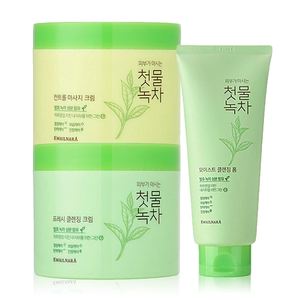 

Fruit Country First Green Tea Cleansing Cream, Massage Cream, and Cleansing Foam 2-pack