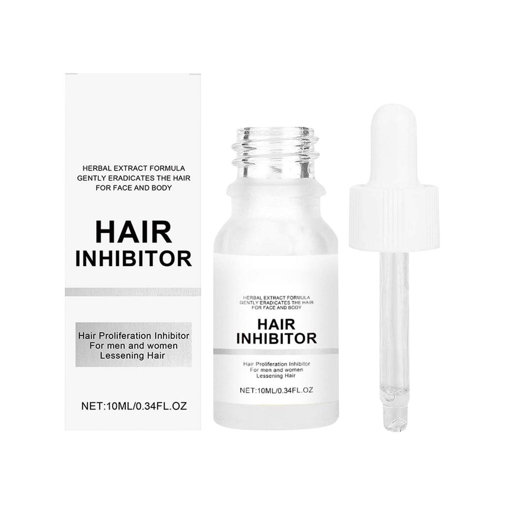Inhibiteur de Pousse des Poils du Visage, Sérum Apaisant Après-rasage Inhibe la Pousse des Poils et Convient pour le Visage, les Bras et les Jambes, 10 ml,