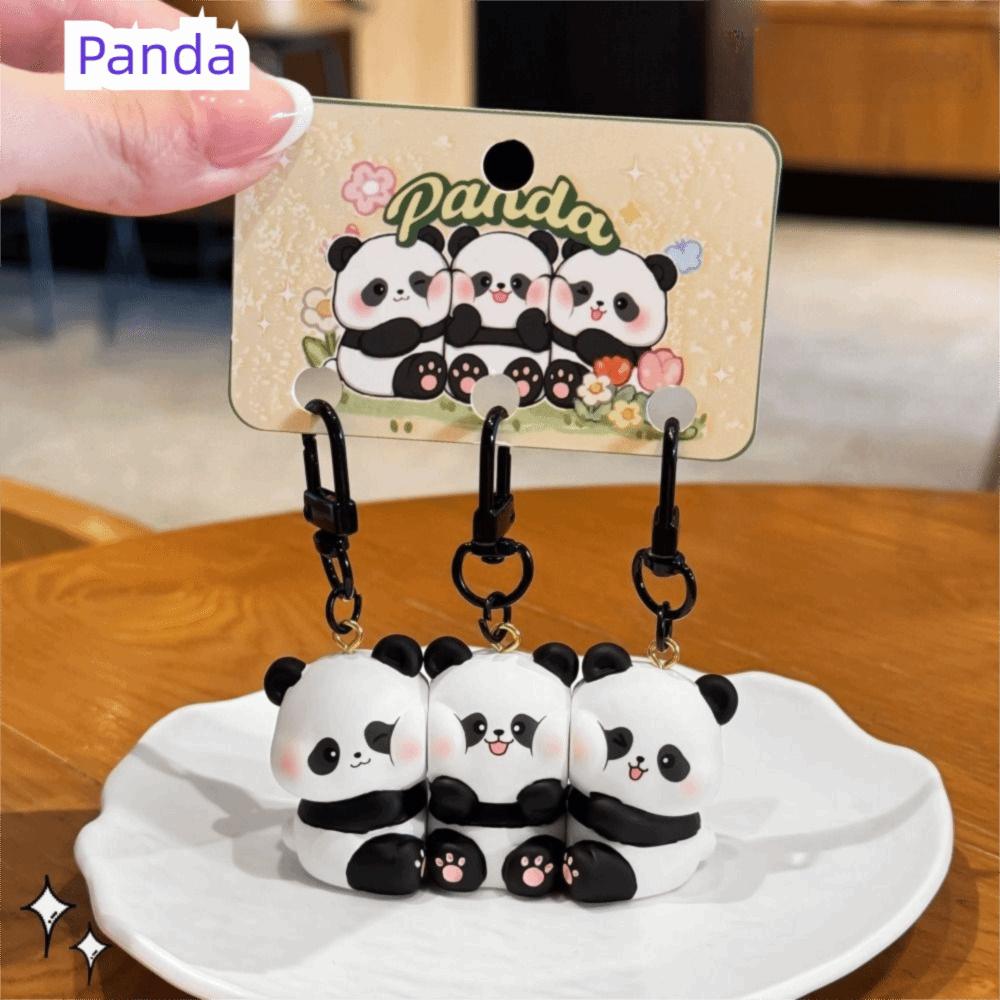 Cartoon Magnetic Snap Keychain Panda Magnetic Keychain Portable Keychain Sets Bags