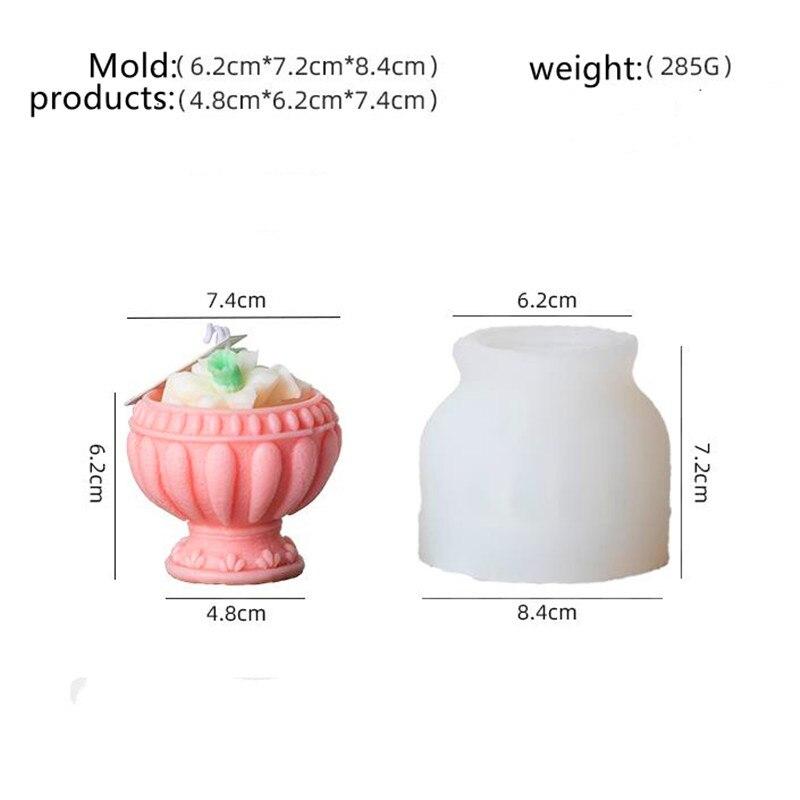 

Ретро цветочный горшок, силиконовая форма, 3D силиконовые формы для эпоксидной смолы, сочный цветочный горшок, бетонная форма для цементной глины