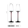 2PCS black bow tie burgundy red wine glass Internet celebrity crystal belly wine glass European red pole tall
