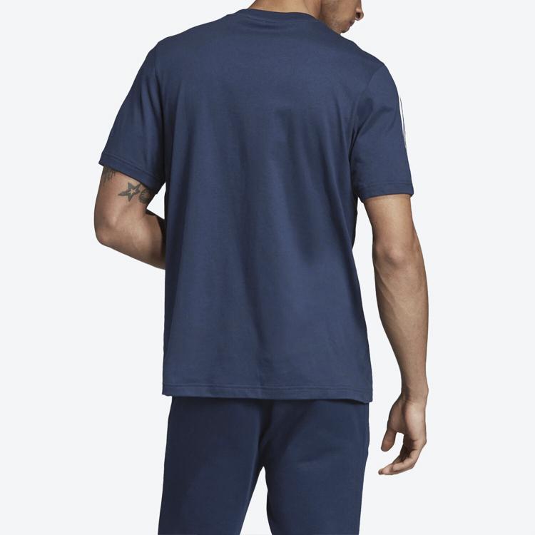 Adidas Originals Trefoil Retro Lässiges Kurzarm-T-Shirt Herren Tops Marineblau ED6117