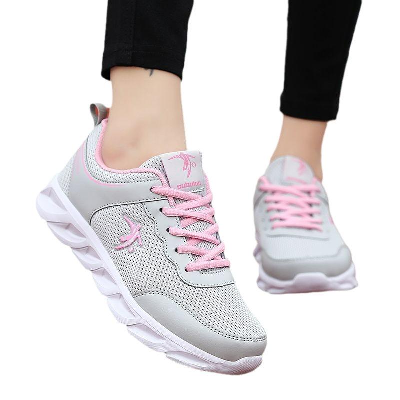 Joni Danlai brand women's shoes sports shoes spring versatile breathable mesh ultra-light running shoes non-slip travel shoes