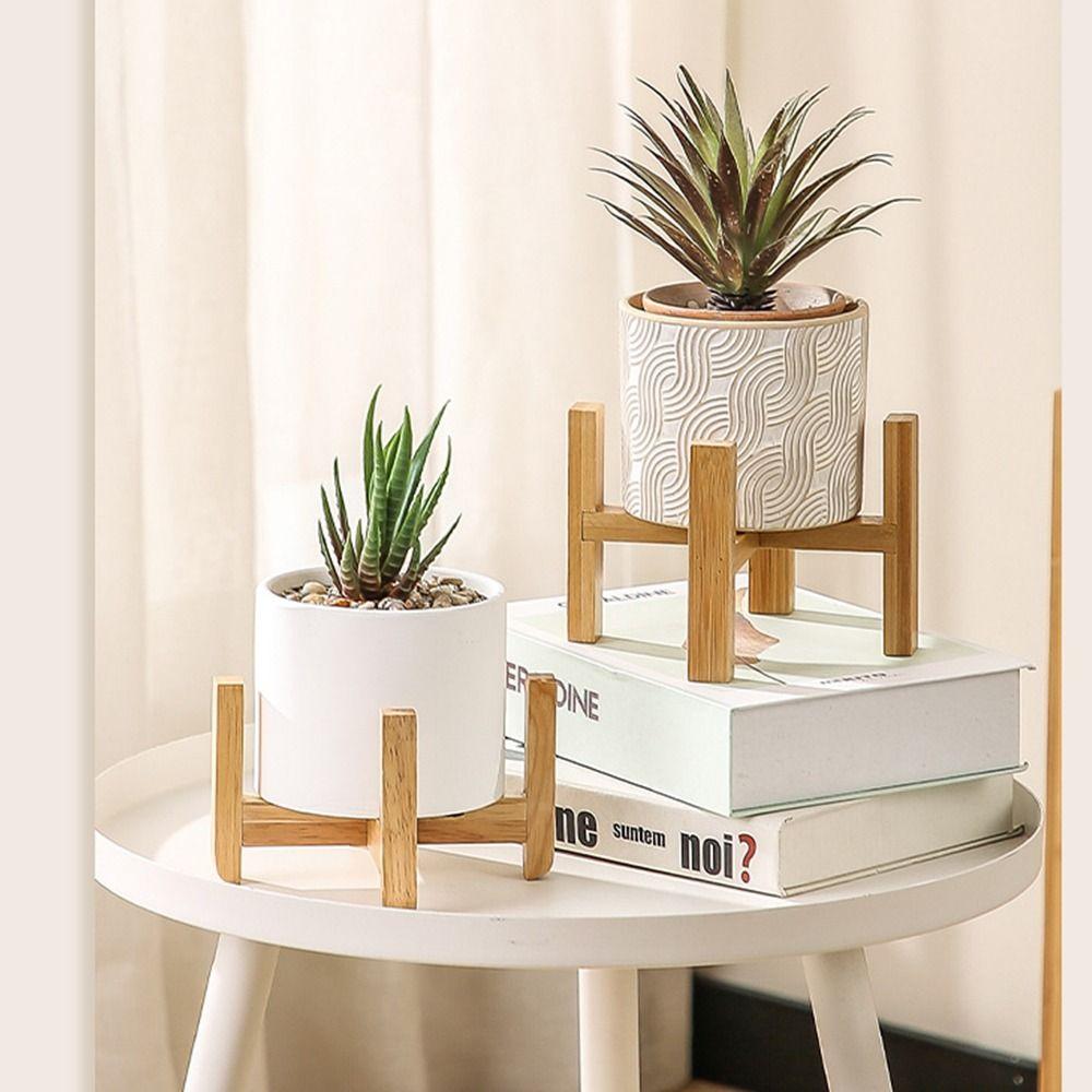 Floor-Standing Wood Flowerpot Holder Round Leg Bonsai Base High Quality Plants Stand  Home Office