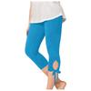 Children's  Fashionable Solid Color Cute Girls Casual Sports Yoga Pants Cropped Pants Leggings