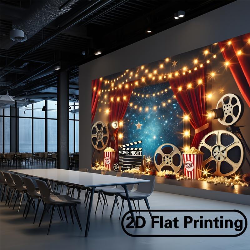 2D plane - 1 movie night polyester photography background banner indoor and outdoor decoration banners