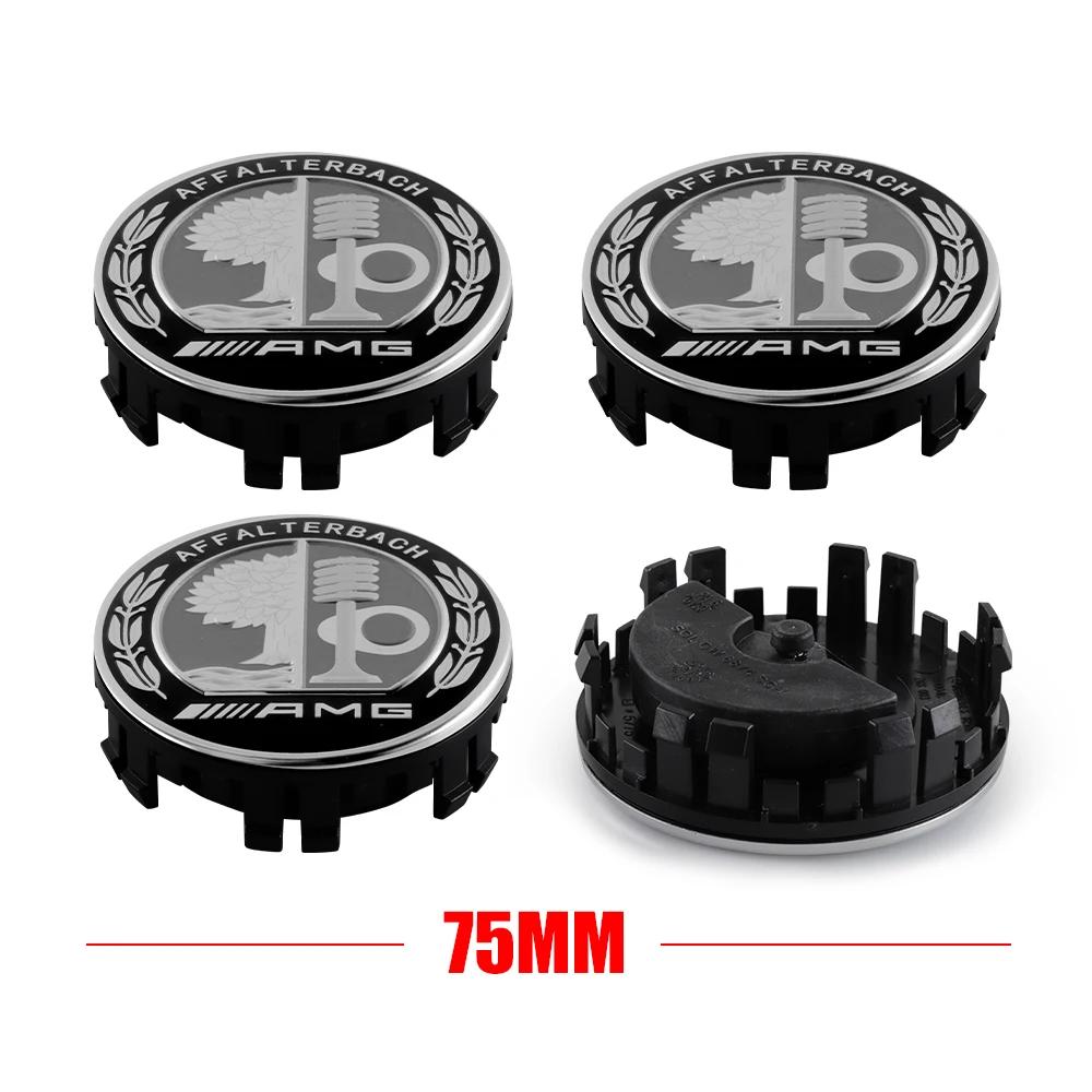 AABGT1 New 75mm Floating Wheel Center Caps Wheel Rims Center Hub Caps Mercedes Benz G S R C E B A Class GLA GLK c180 E300 s200 W206