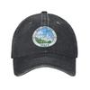 Dolomiten Italien Aquarell Baseballkappen Used-Denim Kletter-Sonnenhut Unisex Damen Outdoor Alle Jahreszeiten Reisehüte