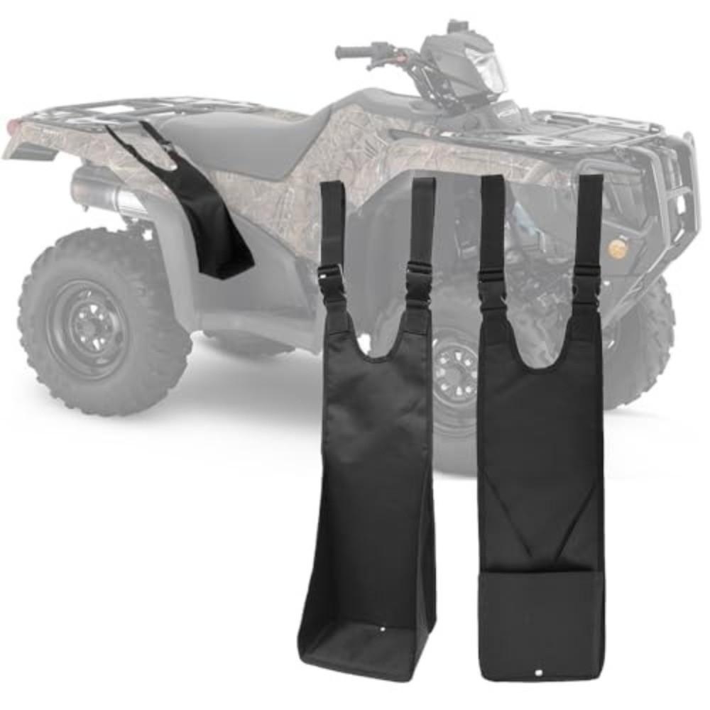2PCS Black Hanging Foot Peg Bag Adjustable Passenger Foot Pegs Rear Passenger Foot Support