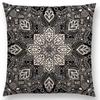 New Boho Art Flower Gorgeous Floral Diamond Doodle Botanical Geometry Mandala Decorative Pattern Cushion Cover Throw Pillow Case