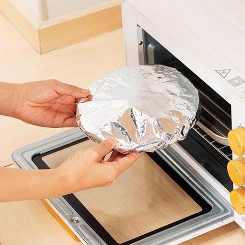 10 stk Gjenbrukbare Isolasjonsdeksler av Aluminiumsfolie - Miljøvennlige Matdeksler til Kjøkken for Oppbevaring av Skåler og Fat til Kjøkken