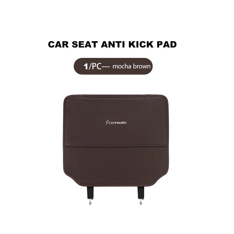 

Leather Car Seat Back Anti Kick Mat Protector Cover Accessories For Citroen Grand Berlingo Jumper Celysee Xsara Picasso Aircross