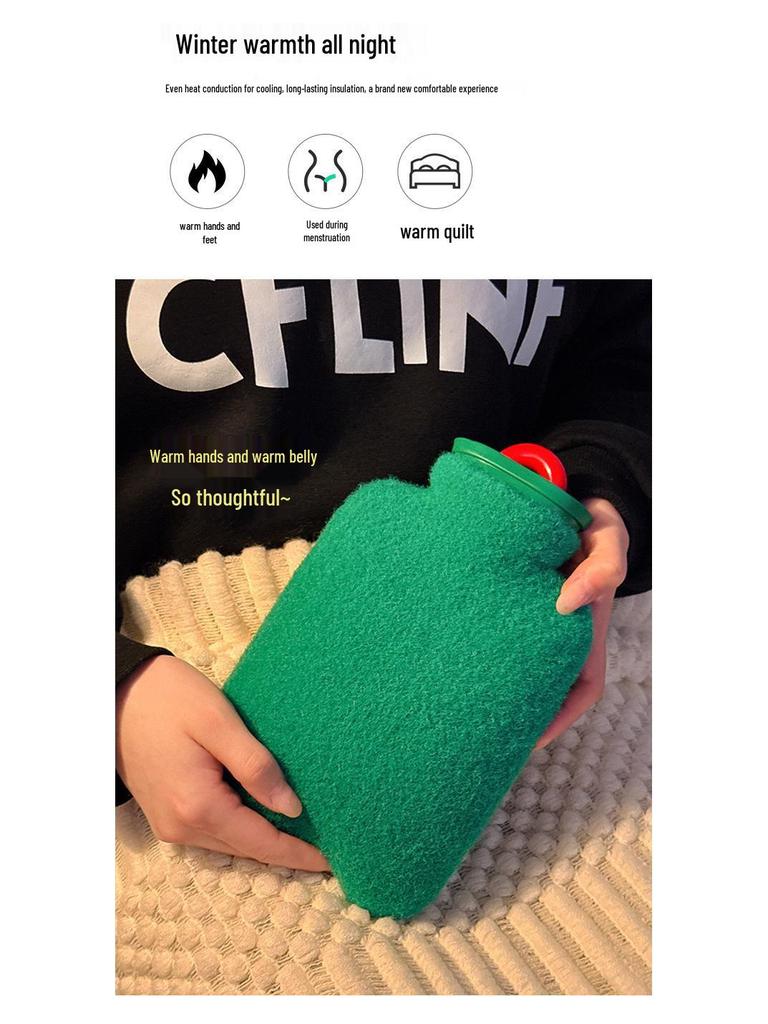 Plush Explosion-Proof Hot Water Bottle for Women - Winter Hand Warmer, Abdomen Warmer, Available In Large and Small Sizes