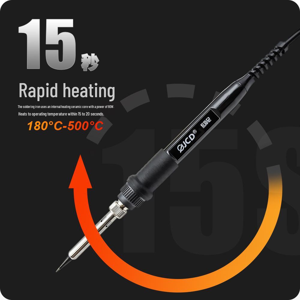 JCD 8898 Dual Digital Display 750W Hot Air Gun & Temperature-Controlled Electric Soldering Station