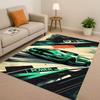 3D Mustang Racing Car Logo Moto Living Room Non-Slip Area Rug Carpet for Bedroom Playroom Sofa,Easy Clean Home Decor Doormat
