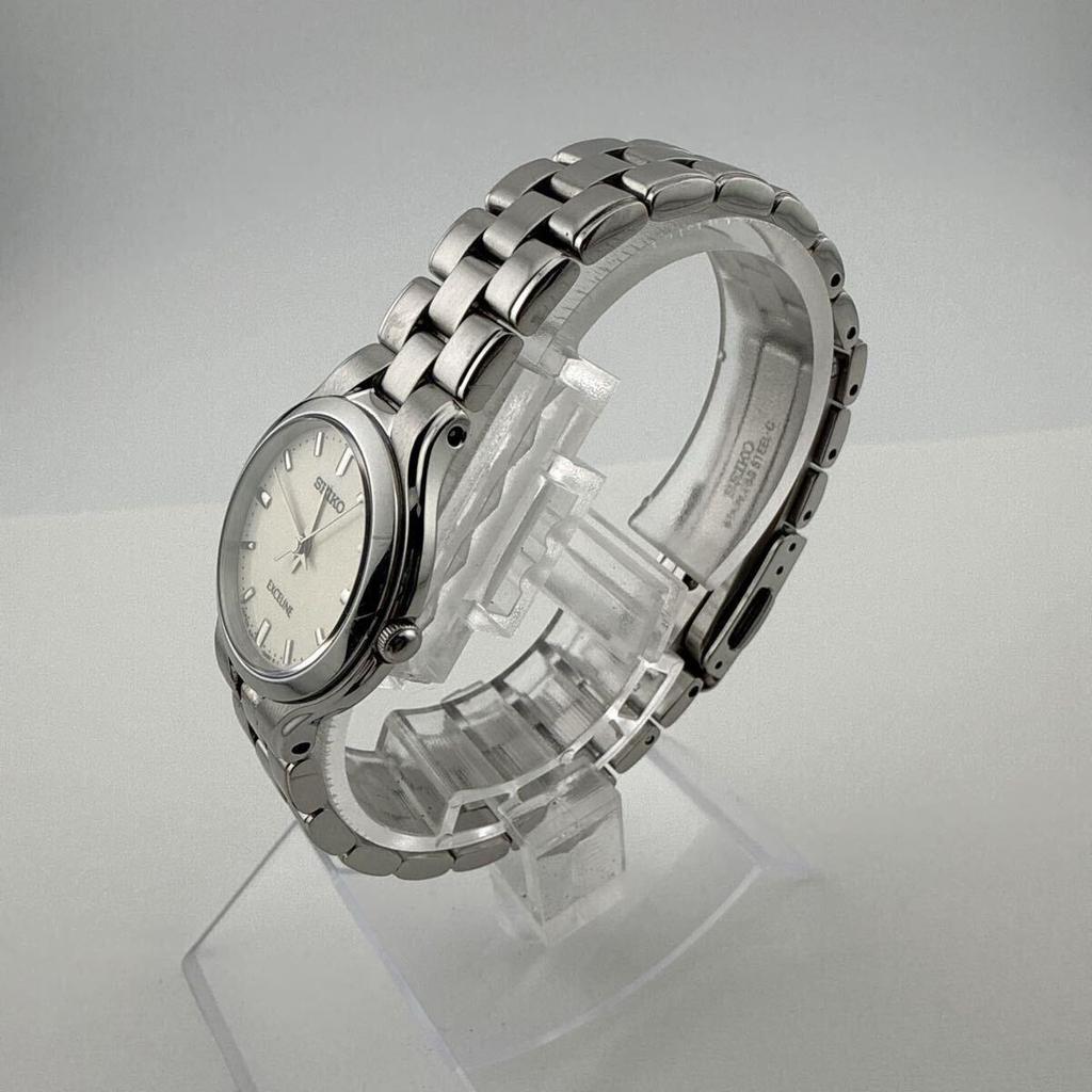 Used SEIKO 4J41-0A50 Seiko EXCELINE Ladies Watch Quartz Working Condition Battery Replaced [W422]