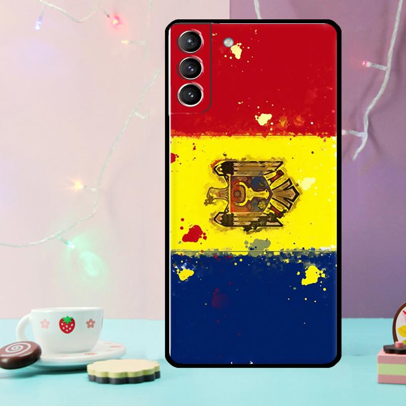 Moldova Flag Phone Case For Samsung Galaxy S24 S25 Ultra S21 S22 S23 Ultra S9 S10 S20 Plus S25 FE Cover