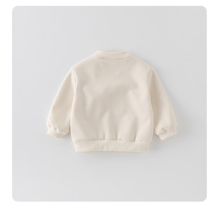 Spring 2026 Girls' Cartoon Hoodie: Cute, Versatile Infant Baby Pullover with Long Sleeves - Class A